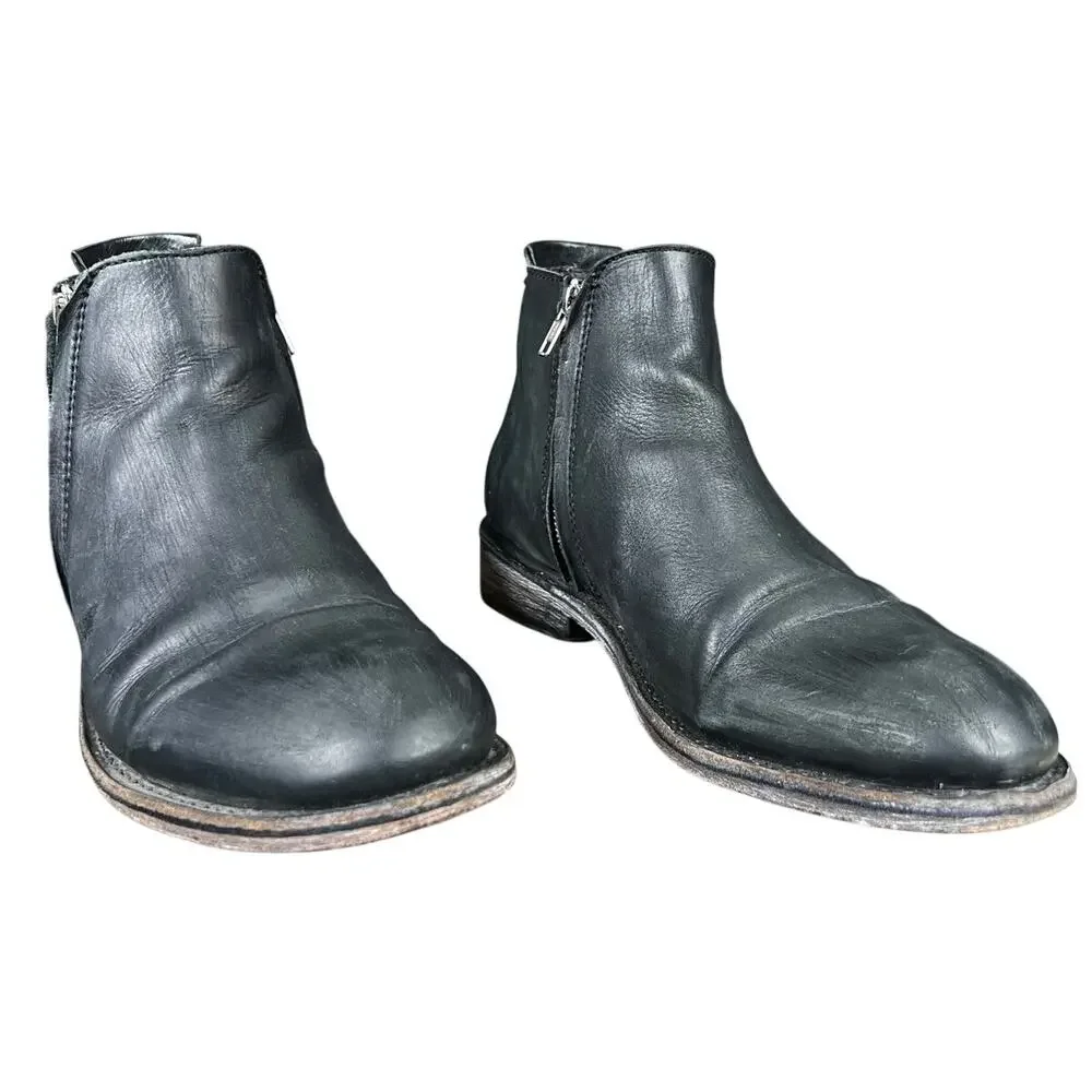 Freebird By Steven Men’s Milo Black Leather Chelsea Boot Size US 11